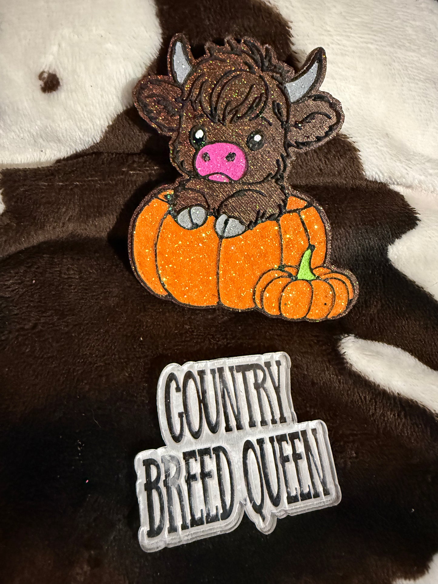 Cow in pumpkin