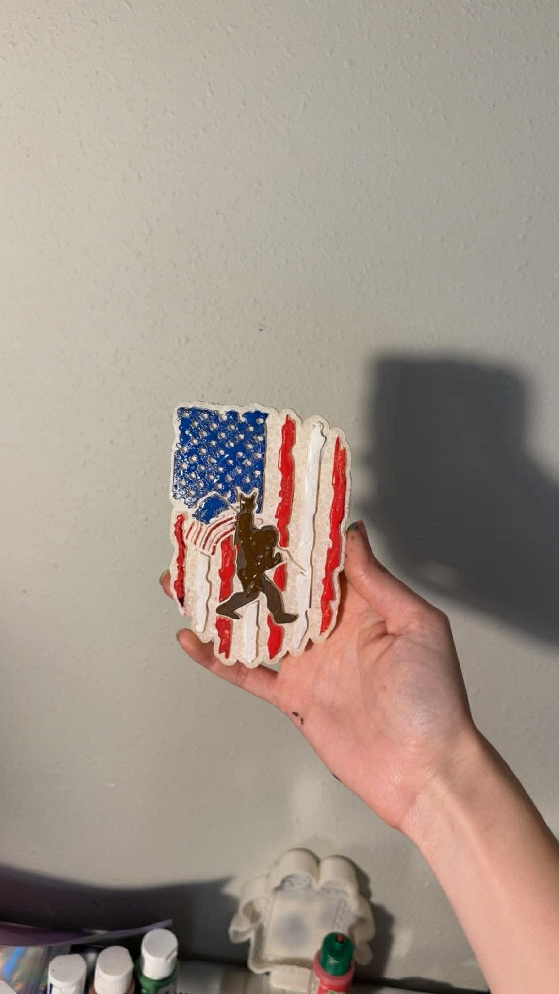 Big Foot With Tethered Flag