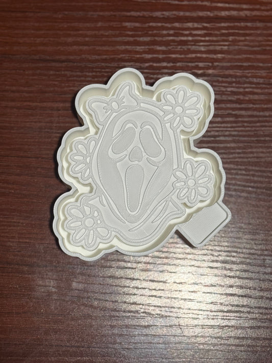 Ghost face with flowers