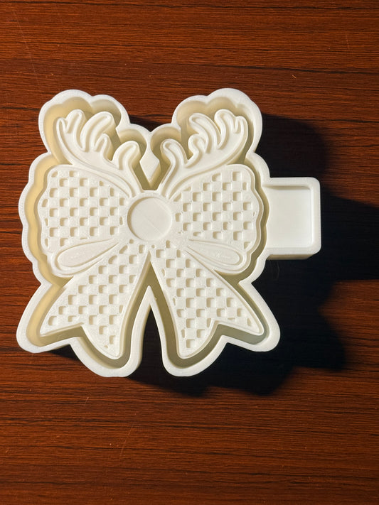 Checkered Reindeer Bow