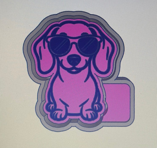￼ Dutchhound with glasses