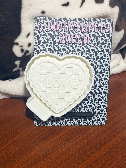 Checkered Love Heart