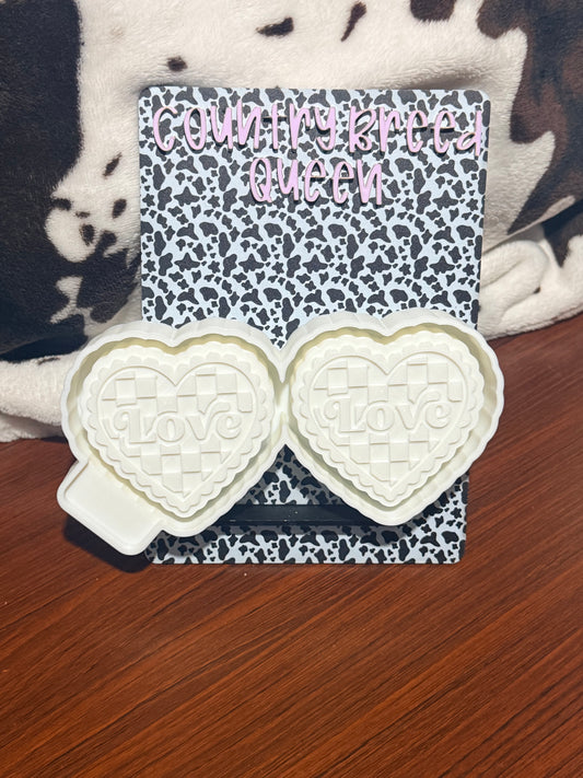 Checkered Love Heart Vents