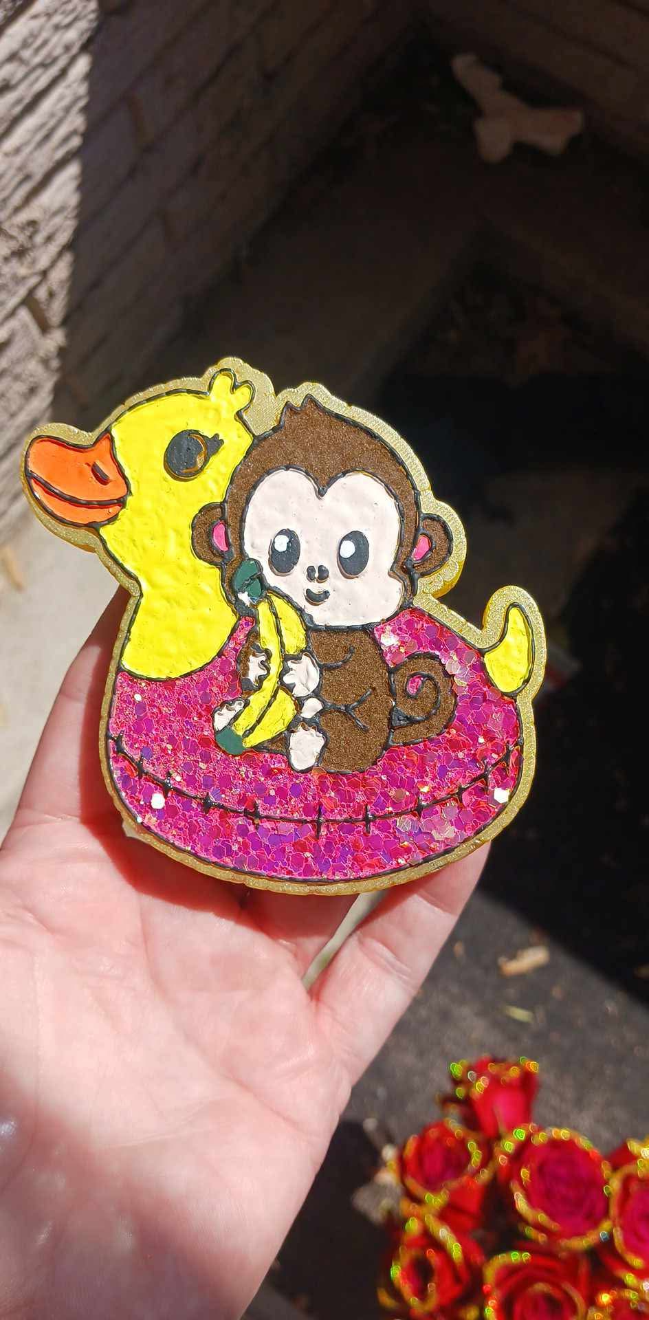 Monkey on float