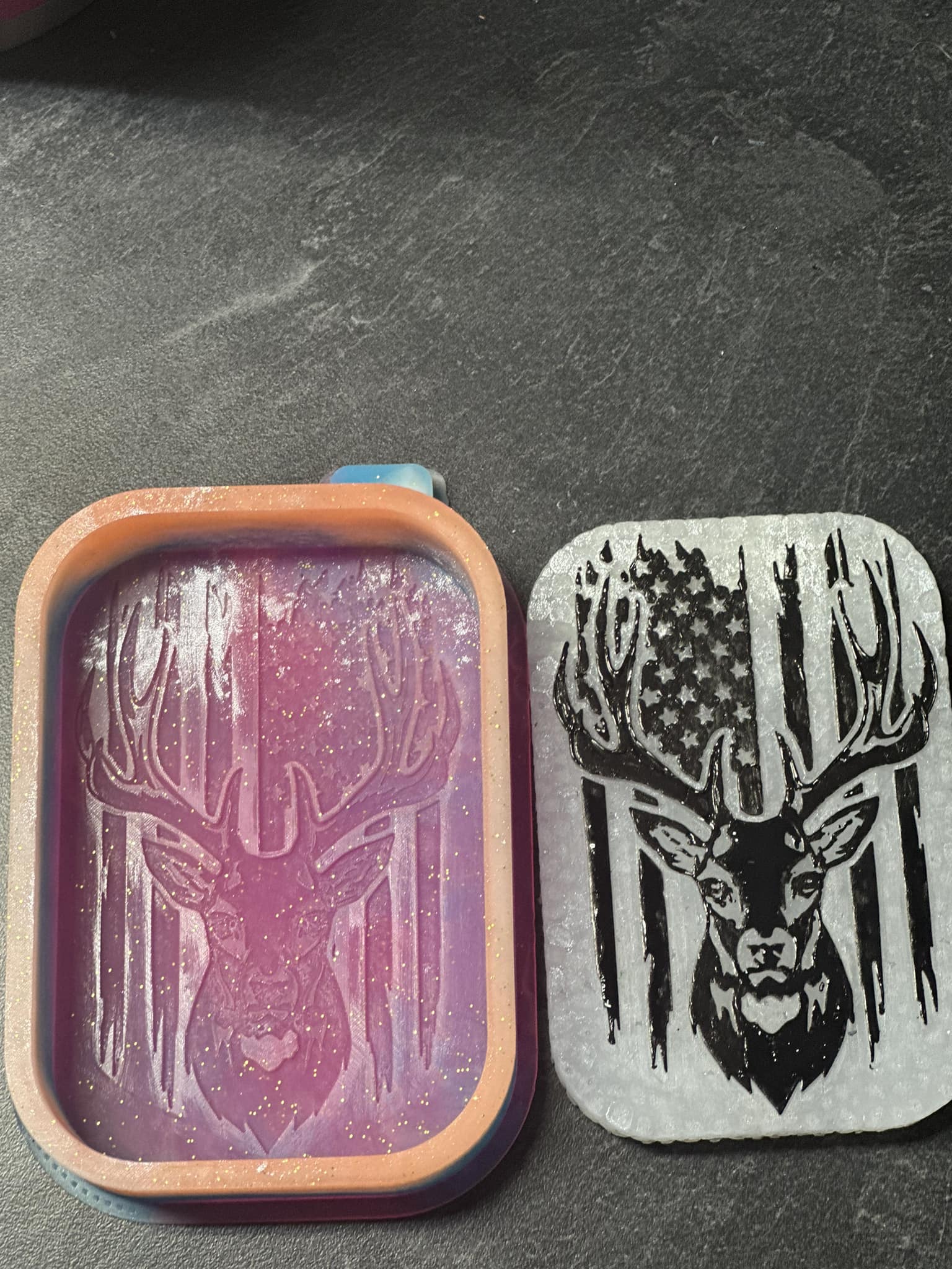 Deer with flag