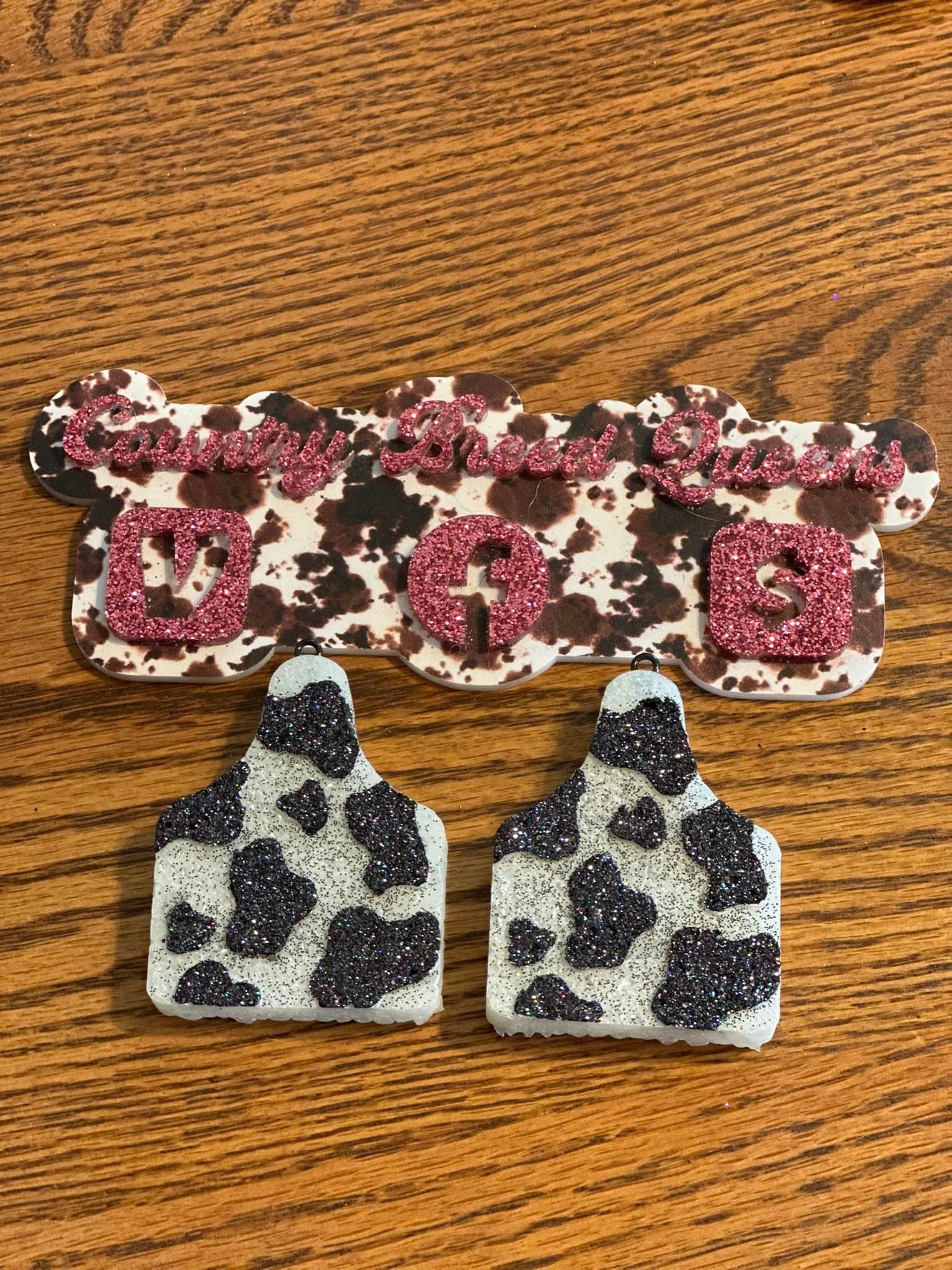 Cow Print Cow Tag Vent’s