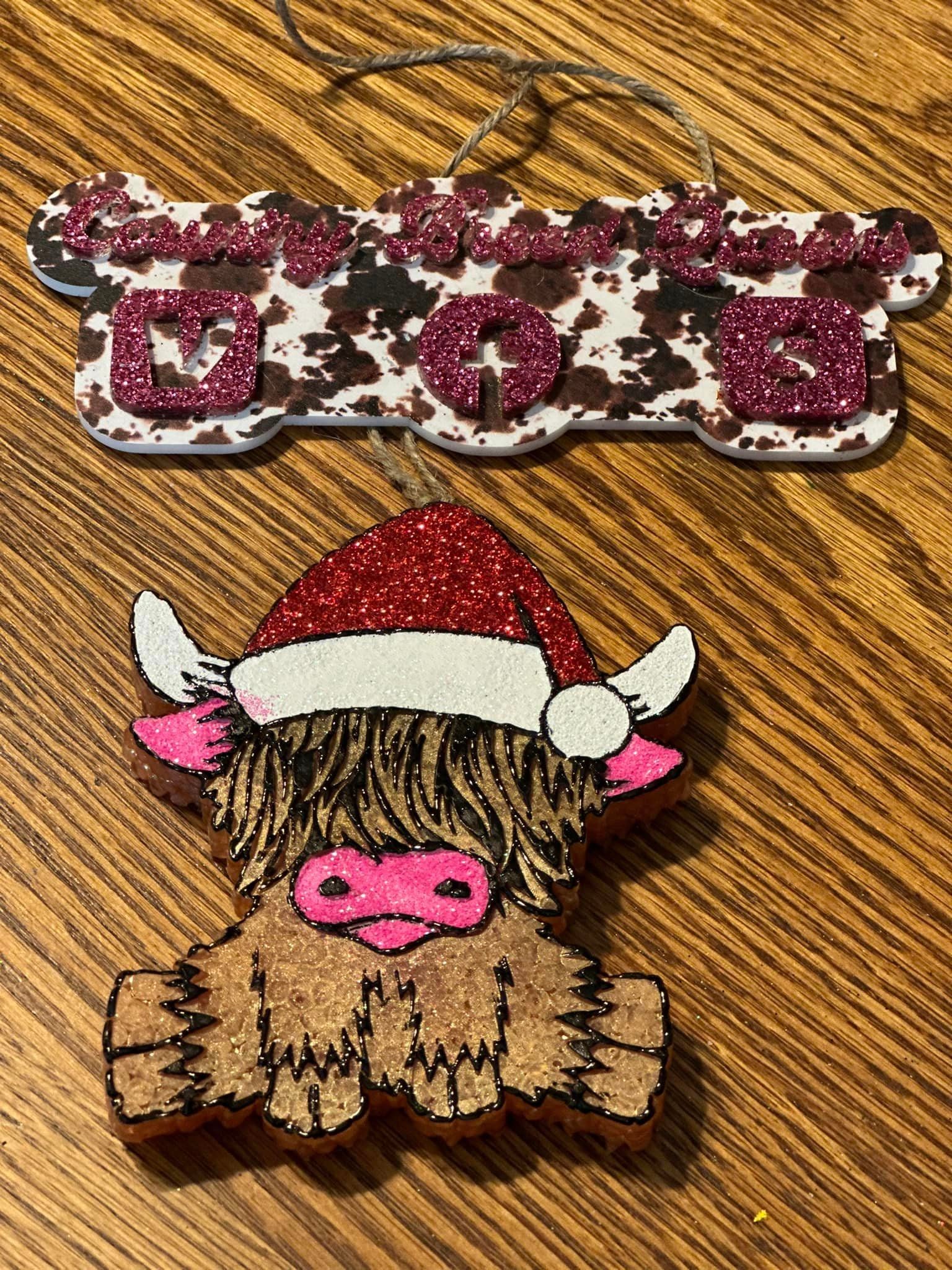 Christmas Highland Cow
