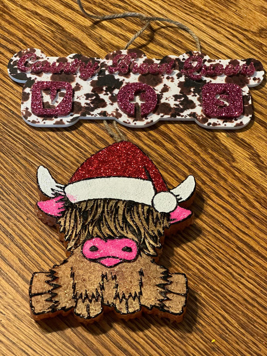 Christmas Highland Cow