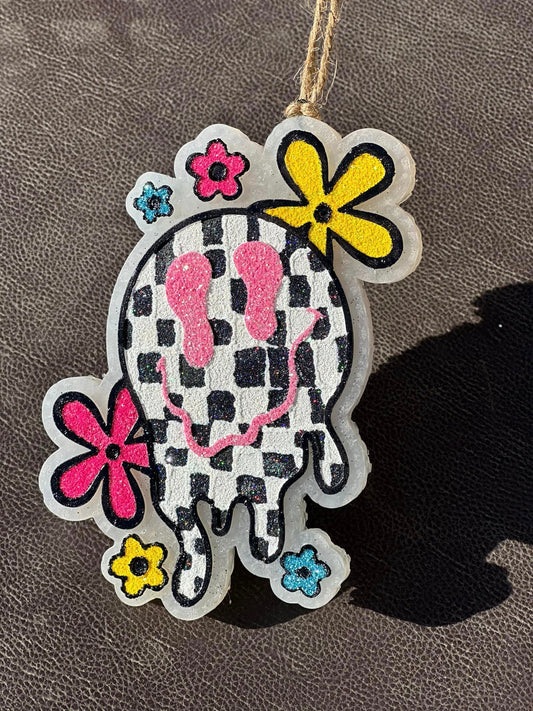 Drip Smilie With Flowers