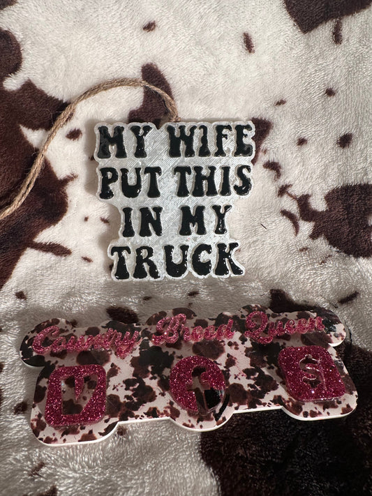 Wife put this in my truck