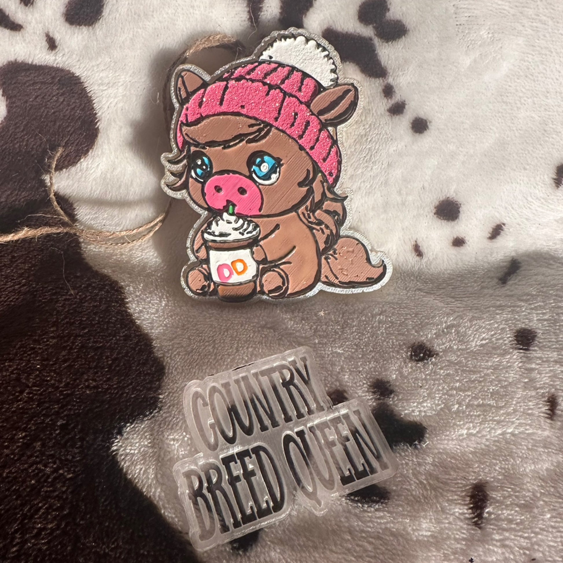 Baby cow with coffee
