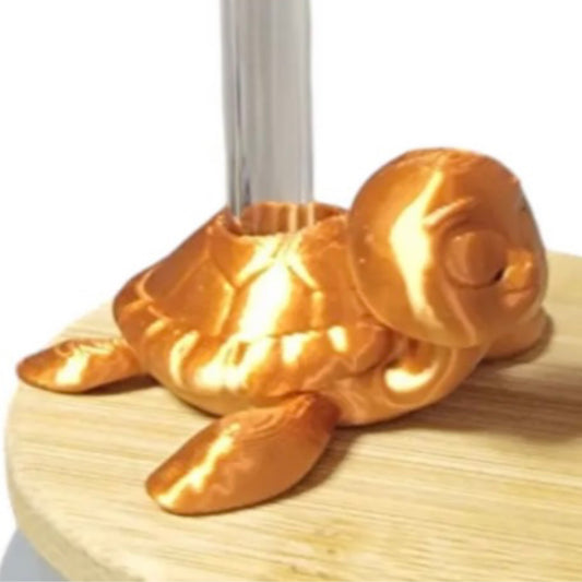 Sea turtle straw topper